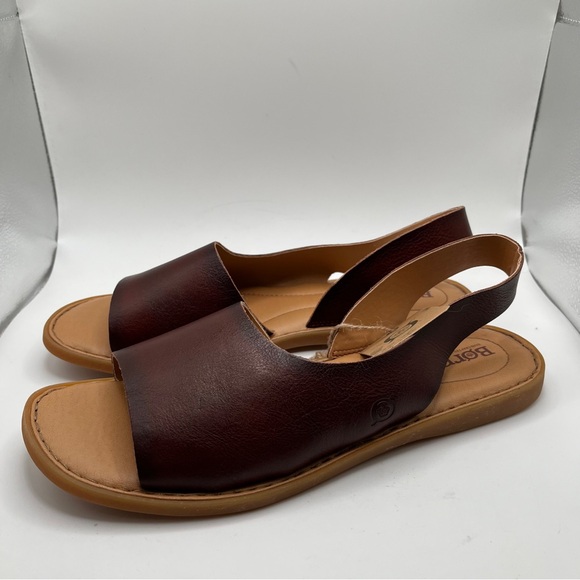 Born Shoes - NWT Born Women's Inlet Sling Back Sandal brown leather size 11M